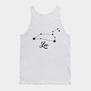 Leo - Black print Tank Top